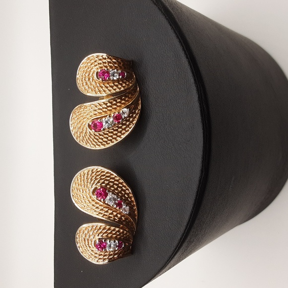 Vintage Marcel Boucher Swirl Clip On Earrings - Excellent Used Condition - Picture 9 of 13